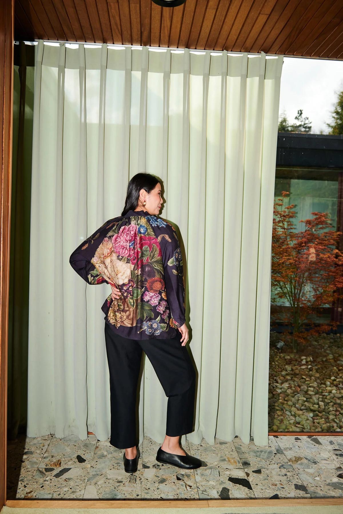 Primula Black blouse styled with outfit