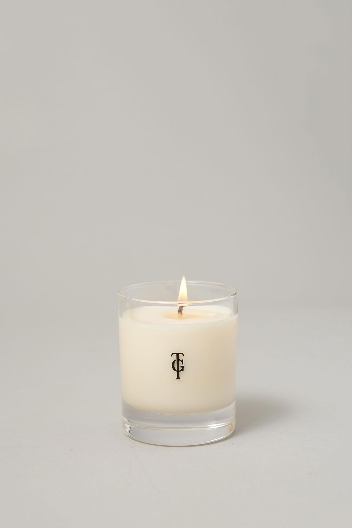 Rosemary eucalyptus candle lit creating fresh calming atmosphere