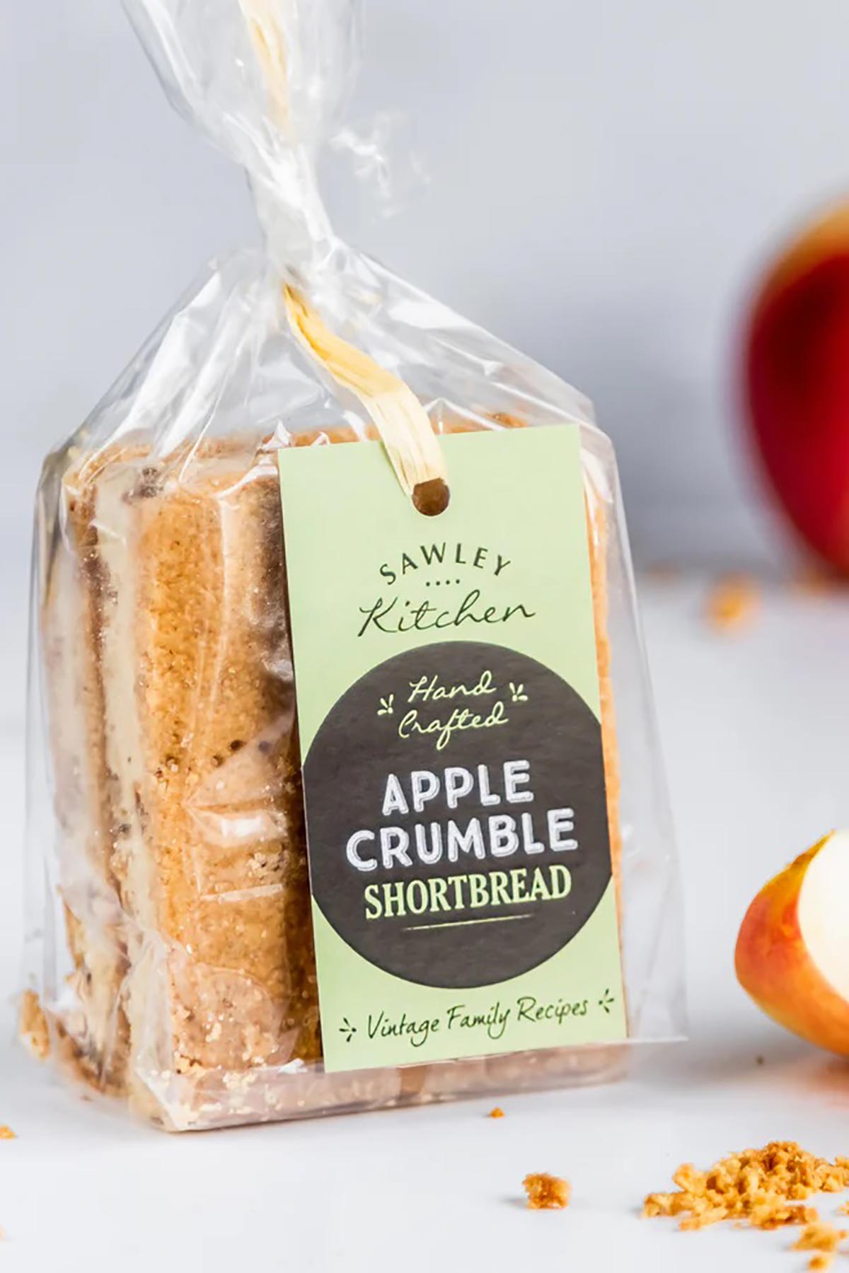 Sawley Kitchen Apple Crumble Shortbread packaging
