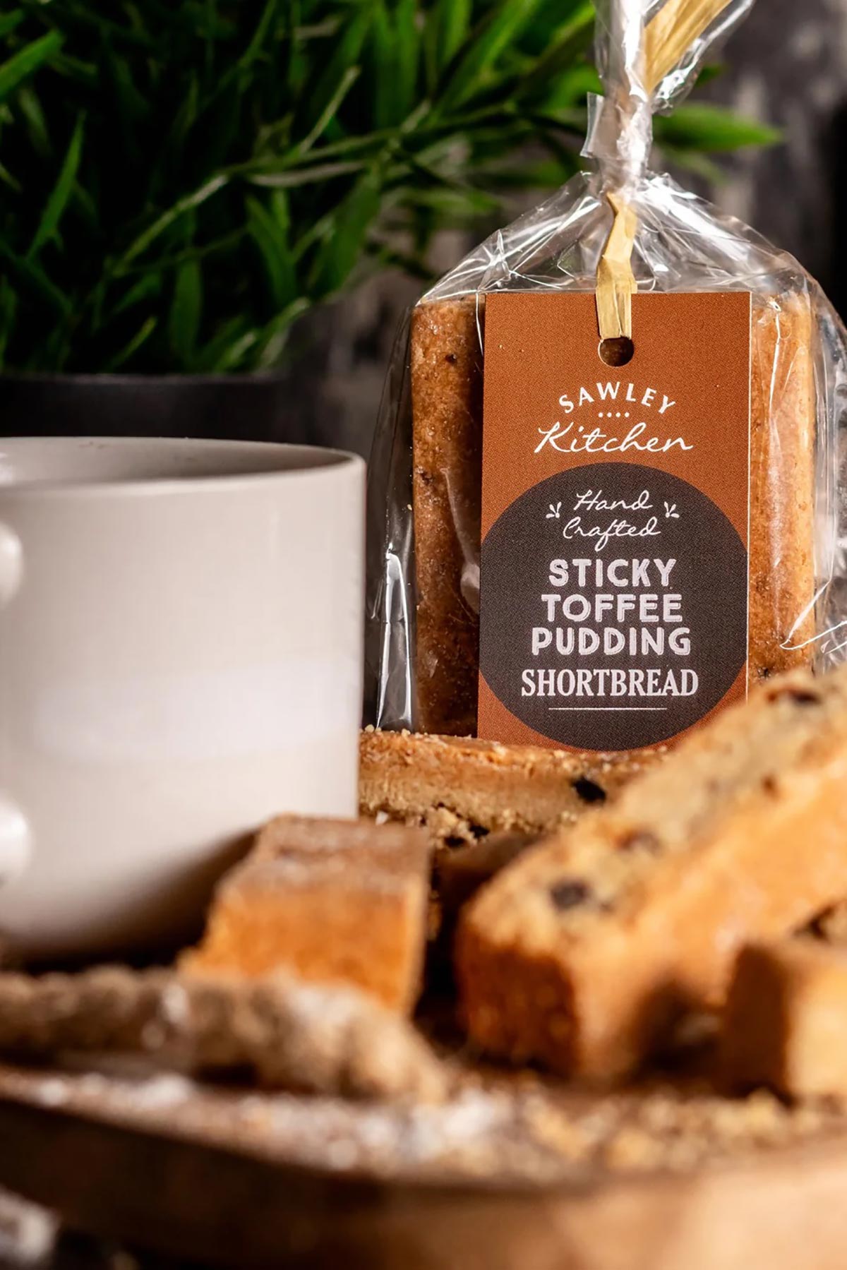 Shortbread served with coffee in cosy setting