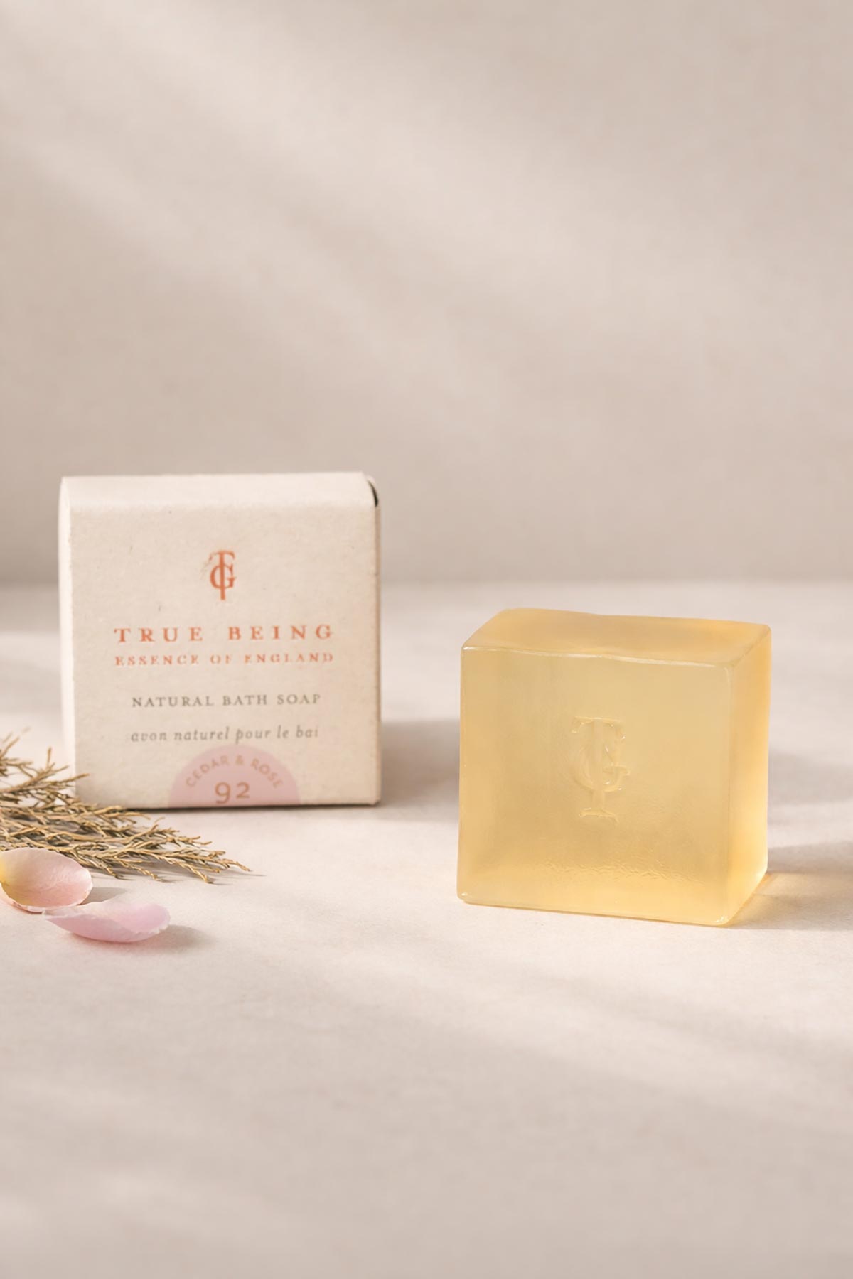 True Grace Cedar and Rose Natural Soap botanical soap at Urban Wild