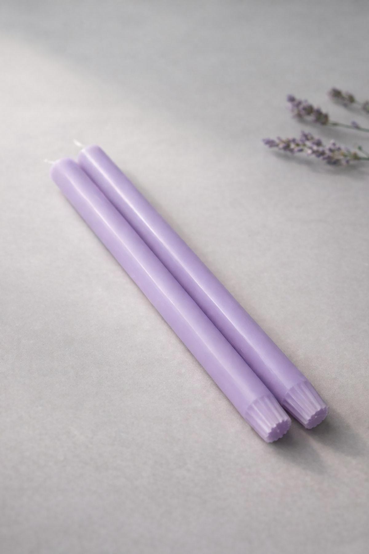 True Grace Lilac Pair Of Dining Candles styled table setting at Urban Wild