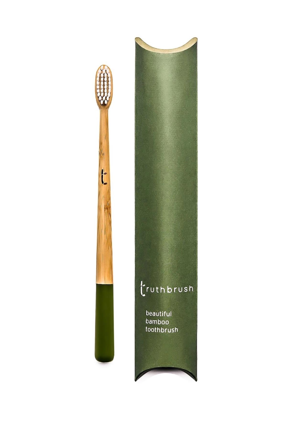 Sustainable bamboo toothbrush green