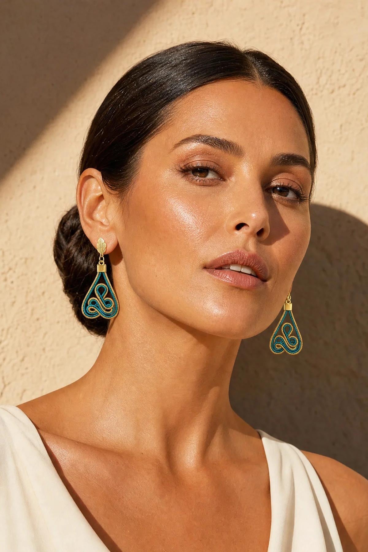 Amazonia Golden Grass Teardrop Statement Earrings — Urban Wild