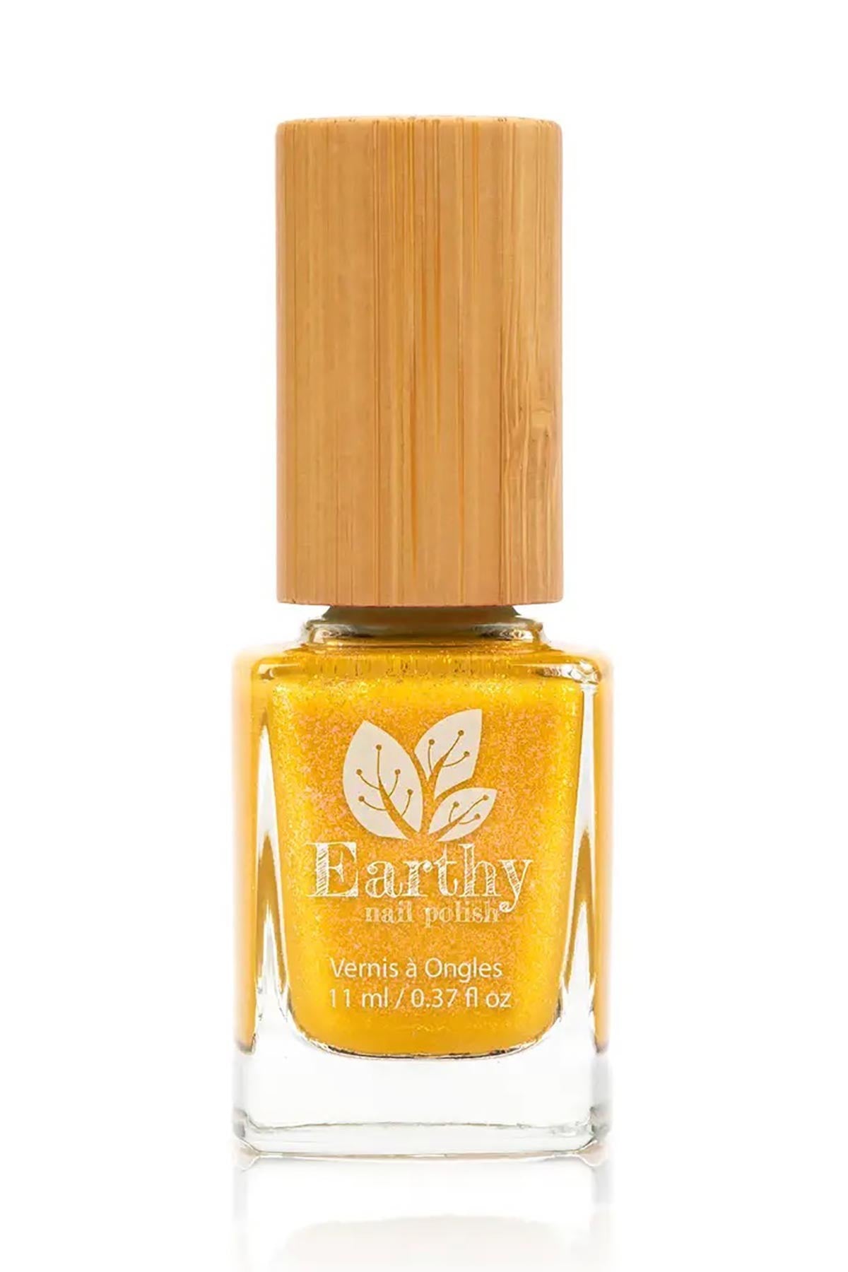 Amritsar Golden Yellow Glitter Plant-Based Nail Polish — Urban Wild