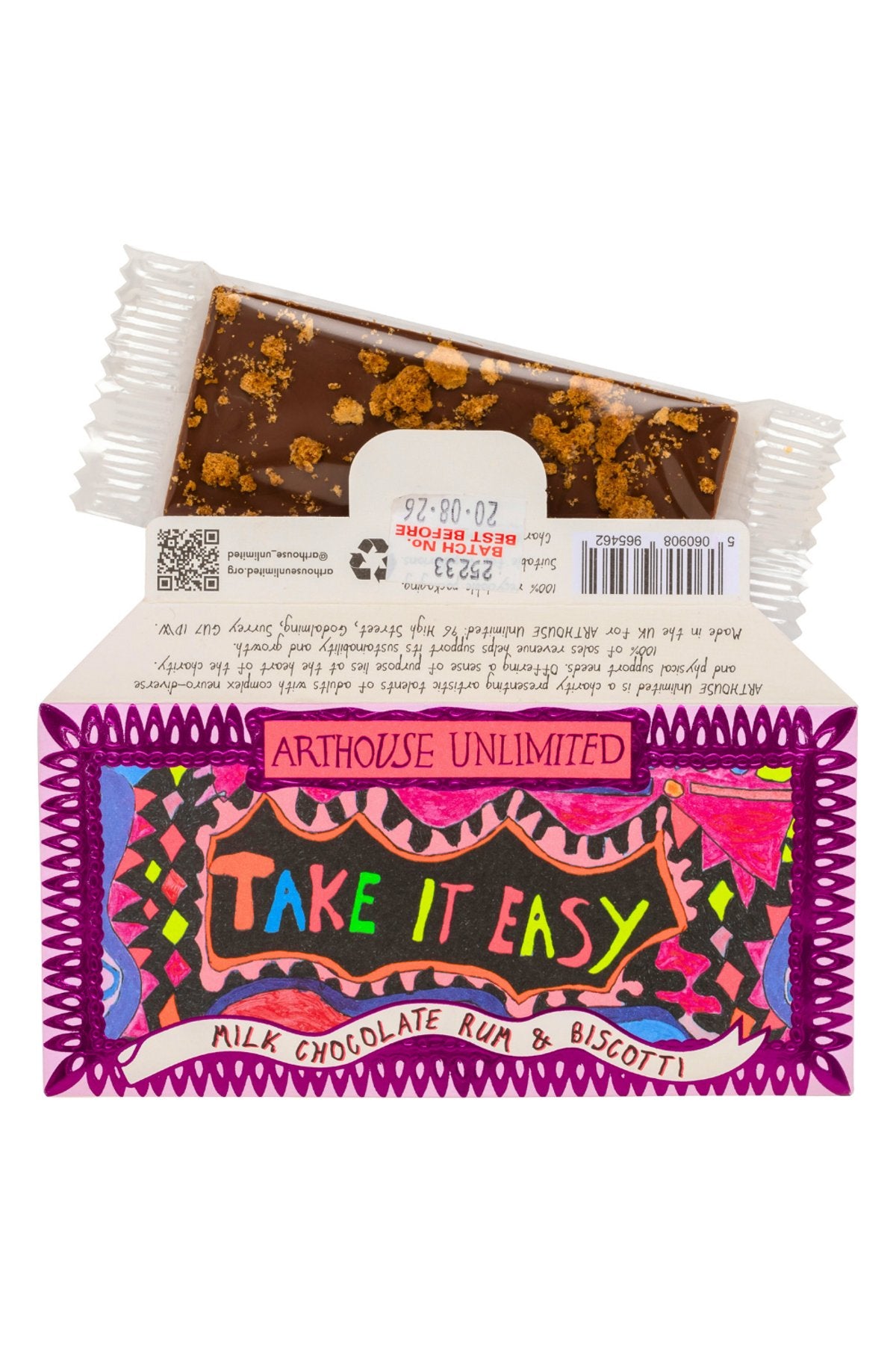 Milk Chocolate Rum And Biscotti Joy Sized Bar | Urban Wild