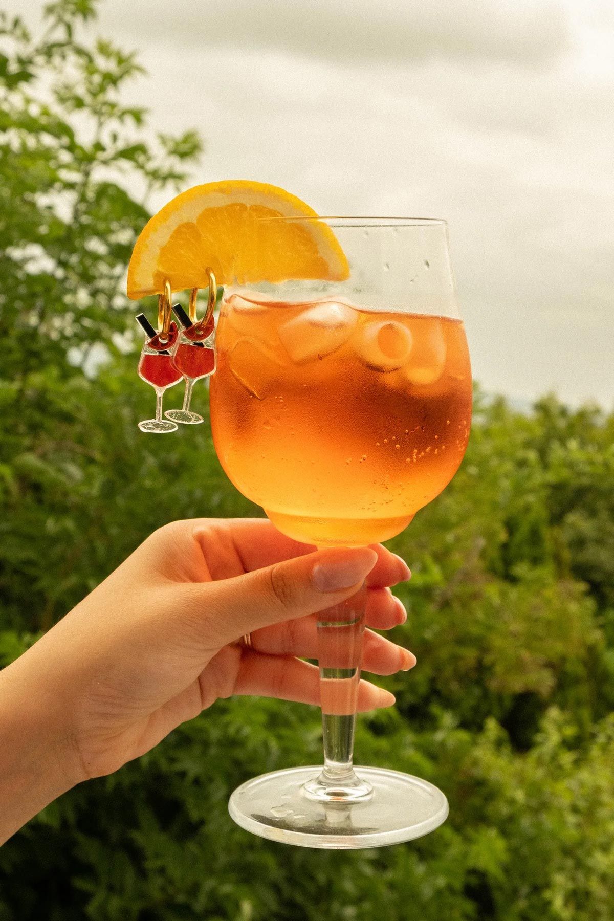 Bitter Orange Spritz Acrylic Hoop Earrings — Urban Wild