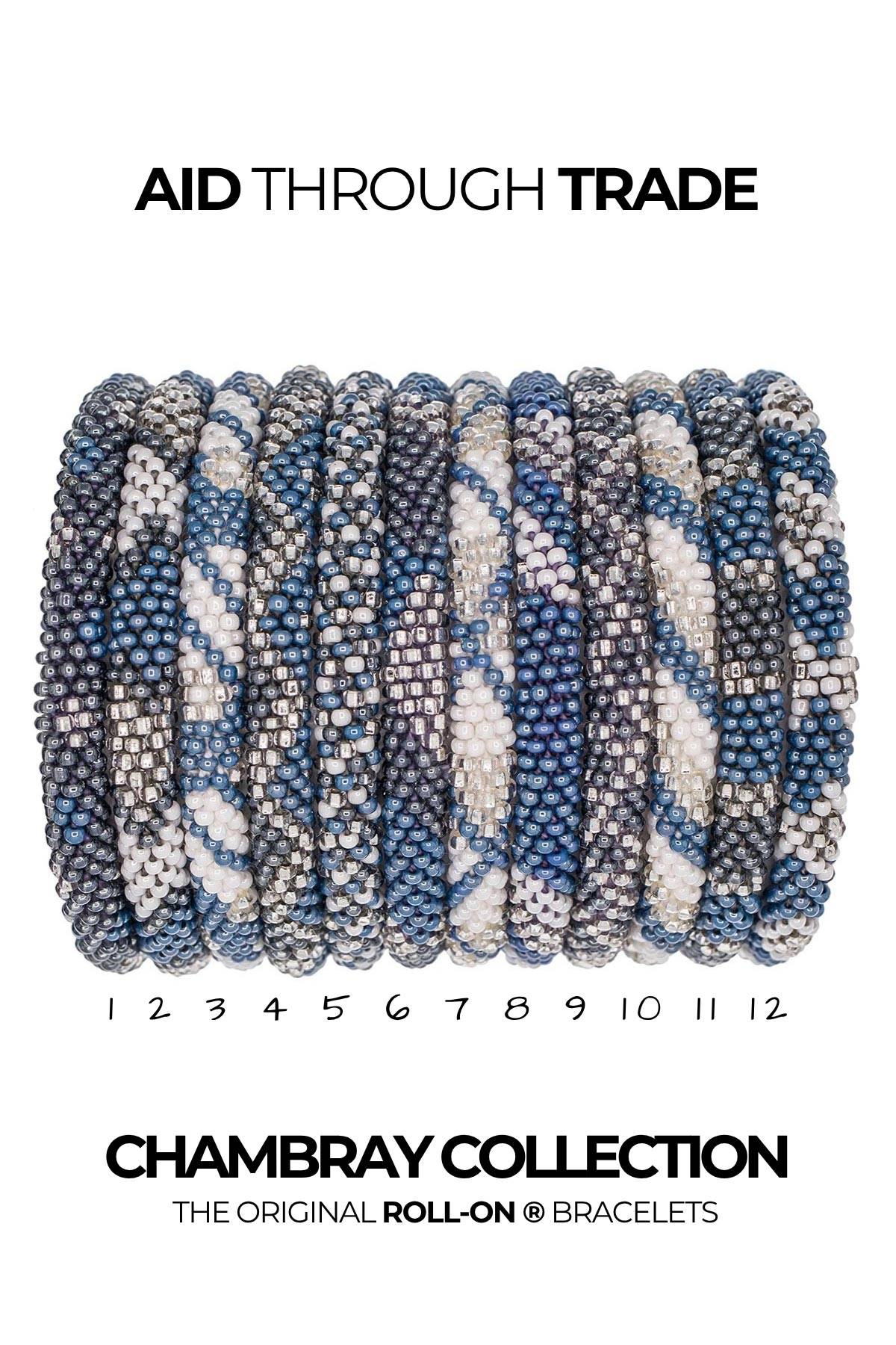 Chambray Roll-On Beaded Bracelet — Urban Wild