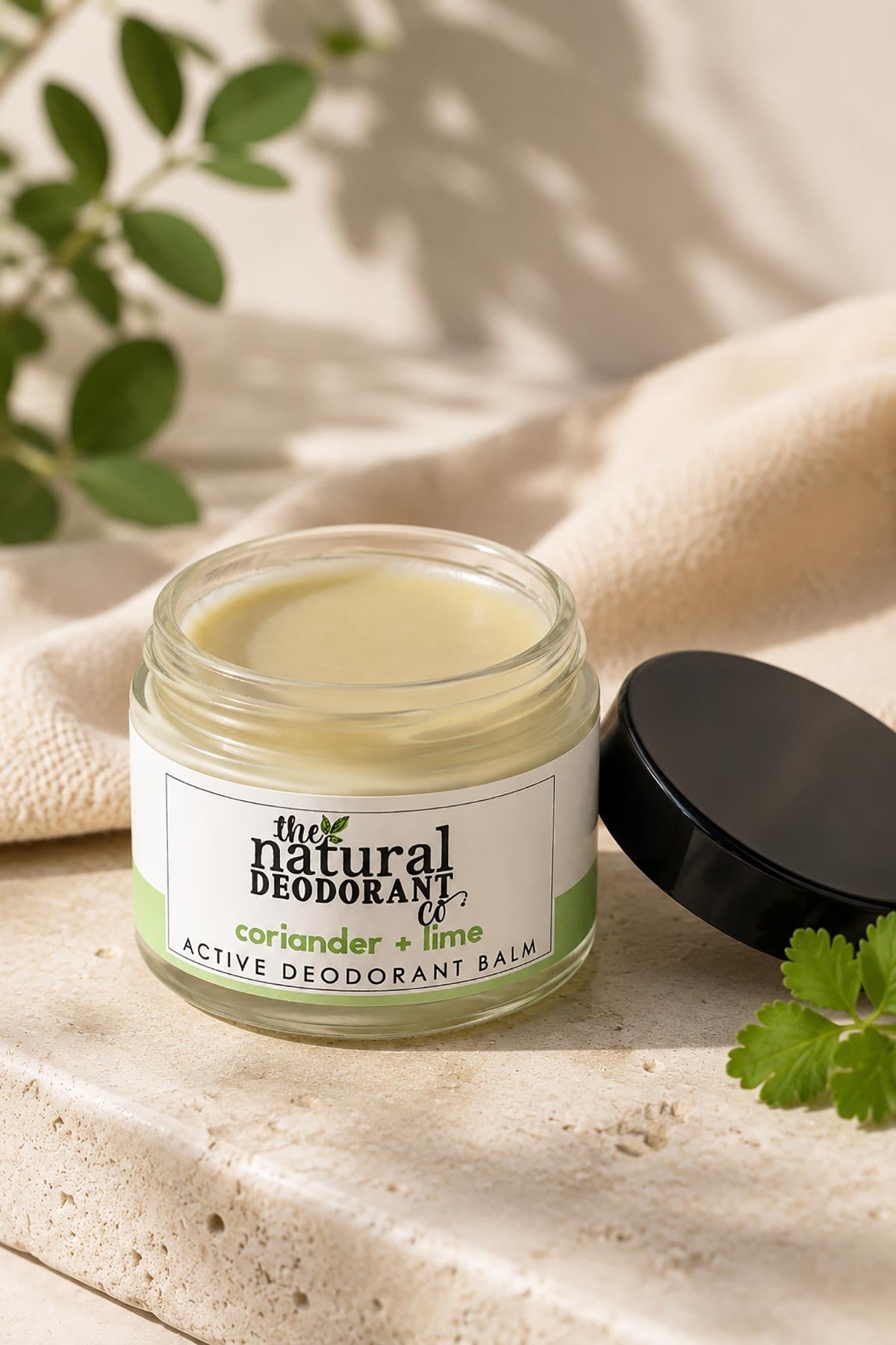 Coriander and lime natural deodorant balm in eco-friendly 55g pot — Urban Wild