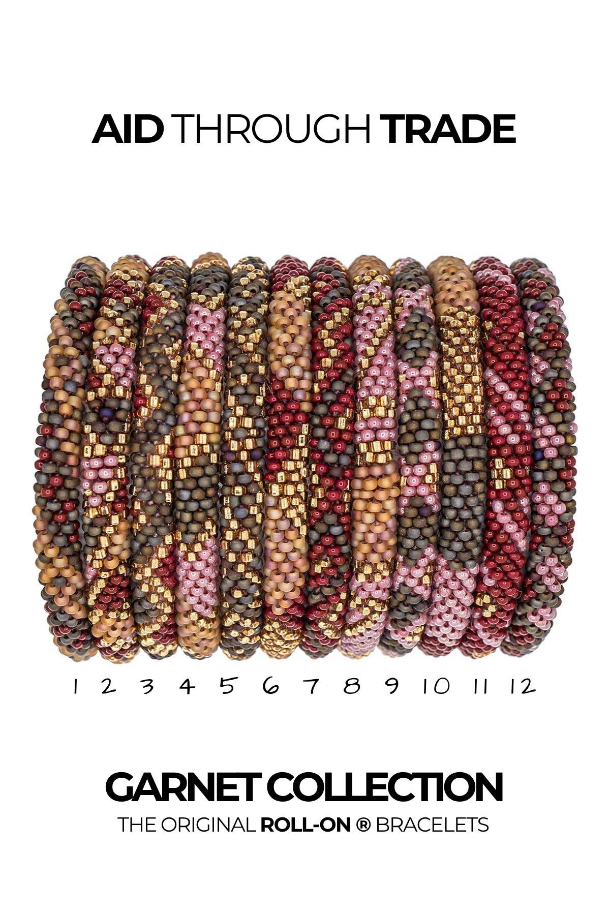 Garnet Roll-On Beaded Bracelet — Urban Wild