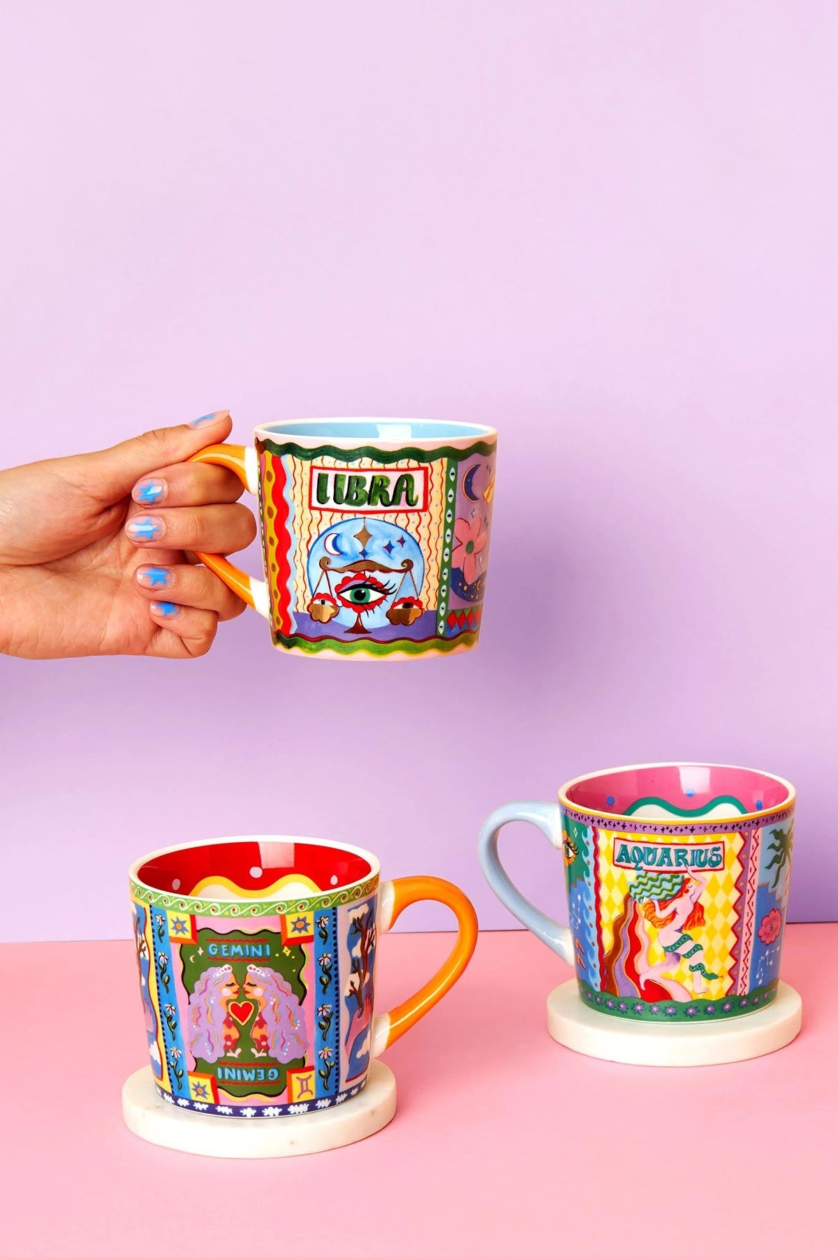 Gemini Zodiac Hand Painted Design Mug — Urban Wild