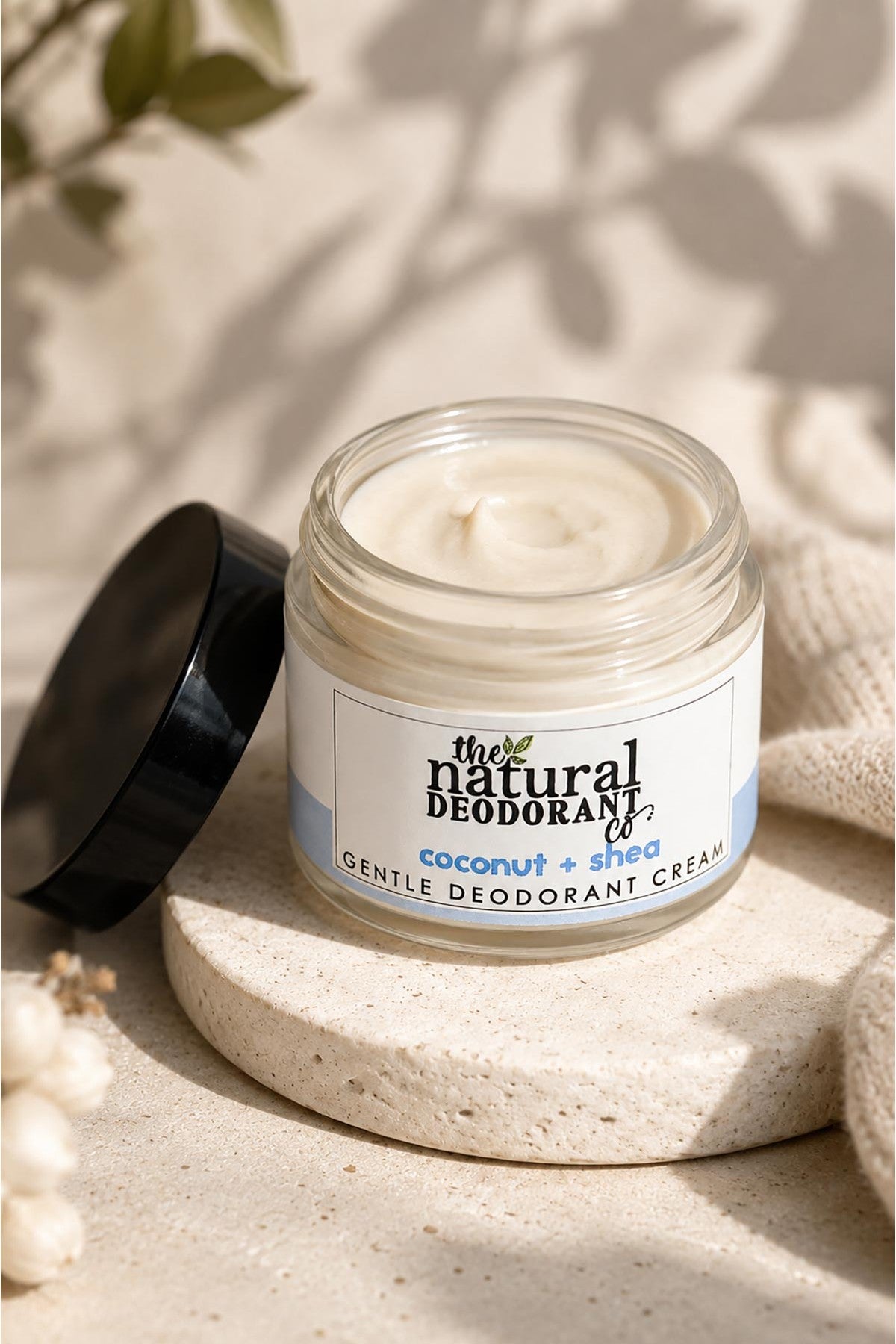Gentle unscented natural deodorant cream with coconut and shea in 55g pot — Urban Wild