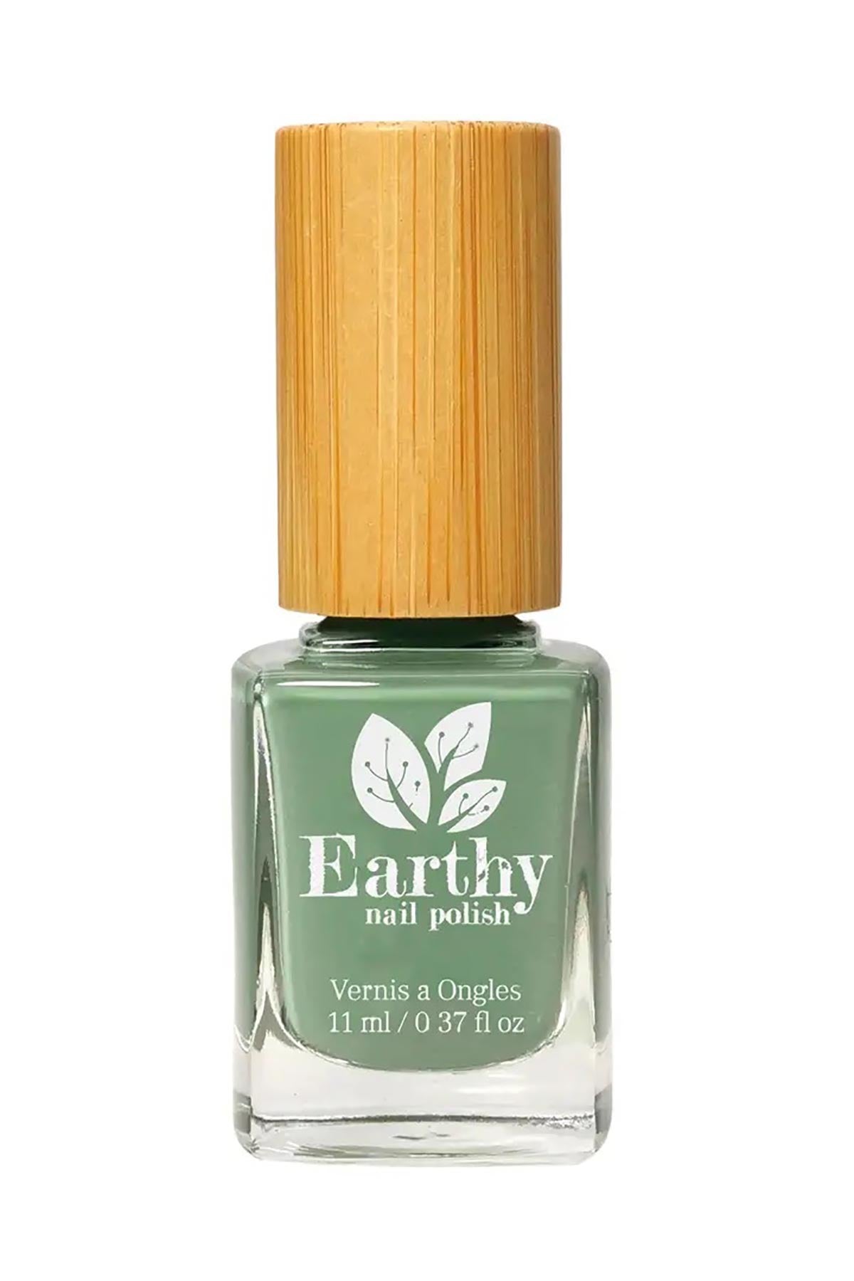 Plant-based herbal green nail polish with sustainable bamboo cap by Earthy Nail Polish — Urban Wild