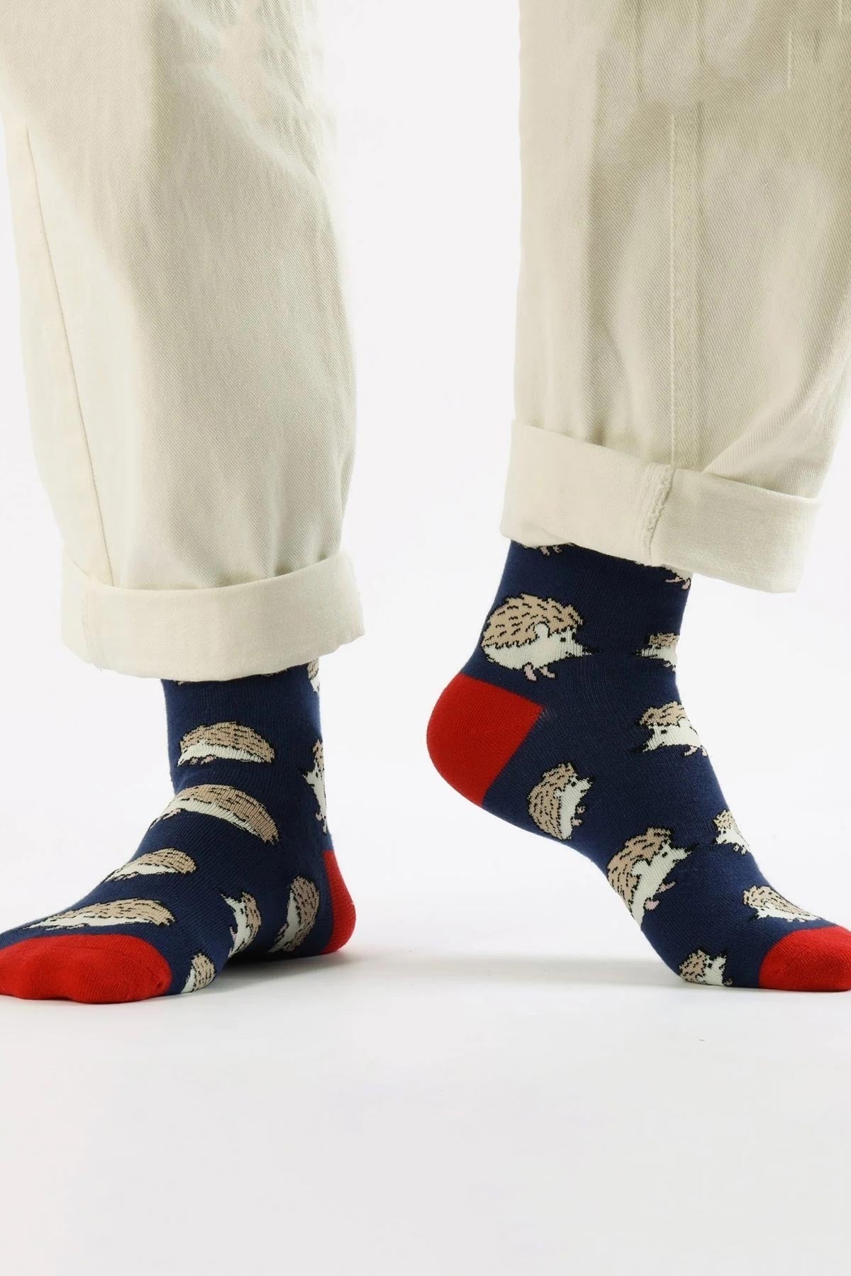 Save the Hedgehogs Blue Bamboo Crew Socks — Urban Wild