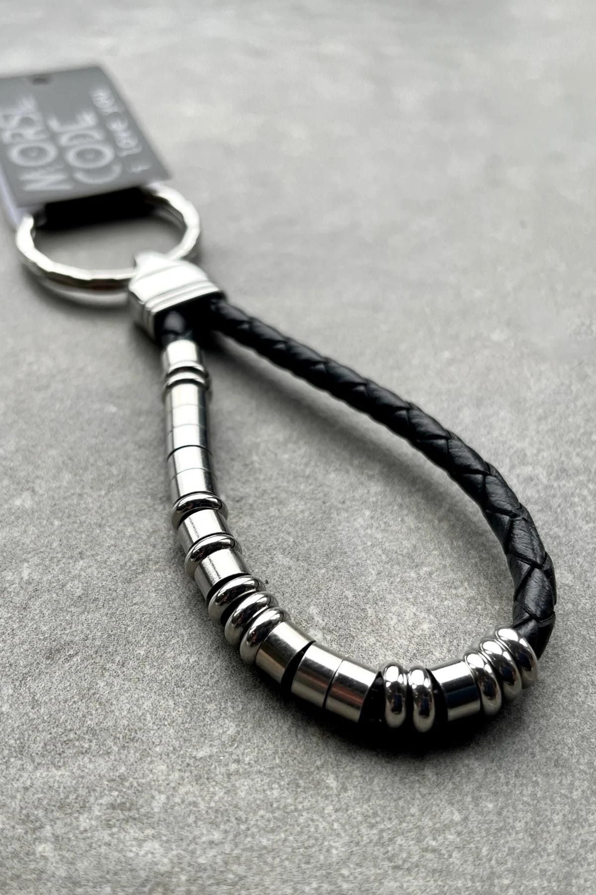 I love you morse code leather keyring with stainless steel dots and dashes — Urban Wild