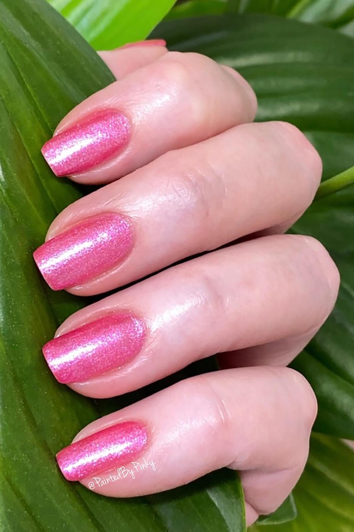 Jaipur Vivid Pink Glitter Plant-Based Nail Polish — Urban Wild
