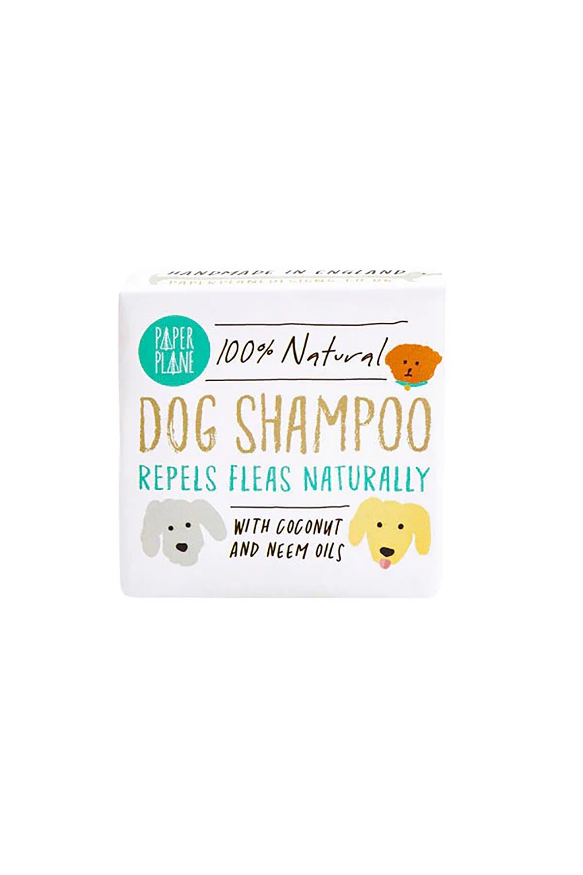 Natural vegan dog shampoo bar front pack with coconut and neem oils — Urban Wild