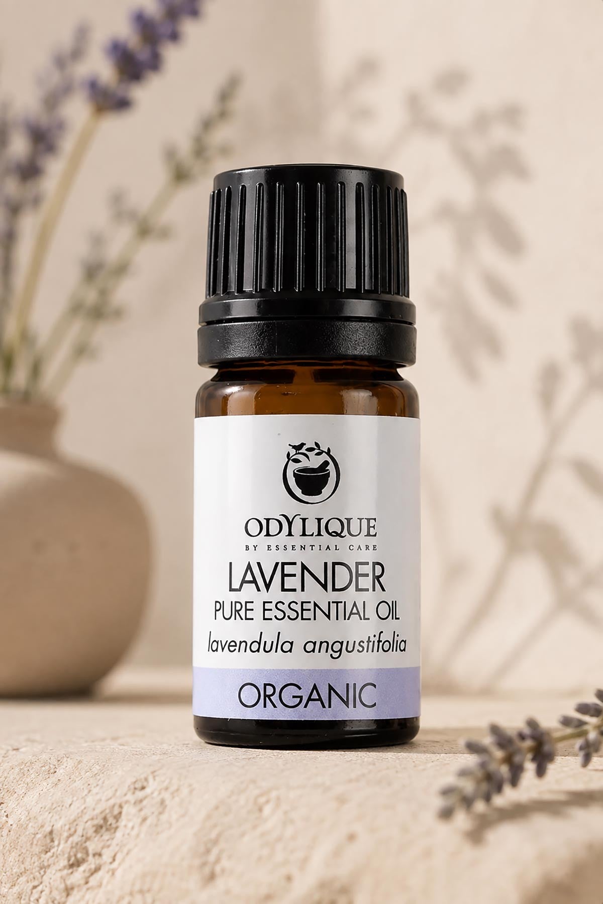 Organic lavender essential oil in 5ml glass bottle for aromatherapy — Urban Wild