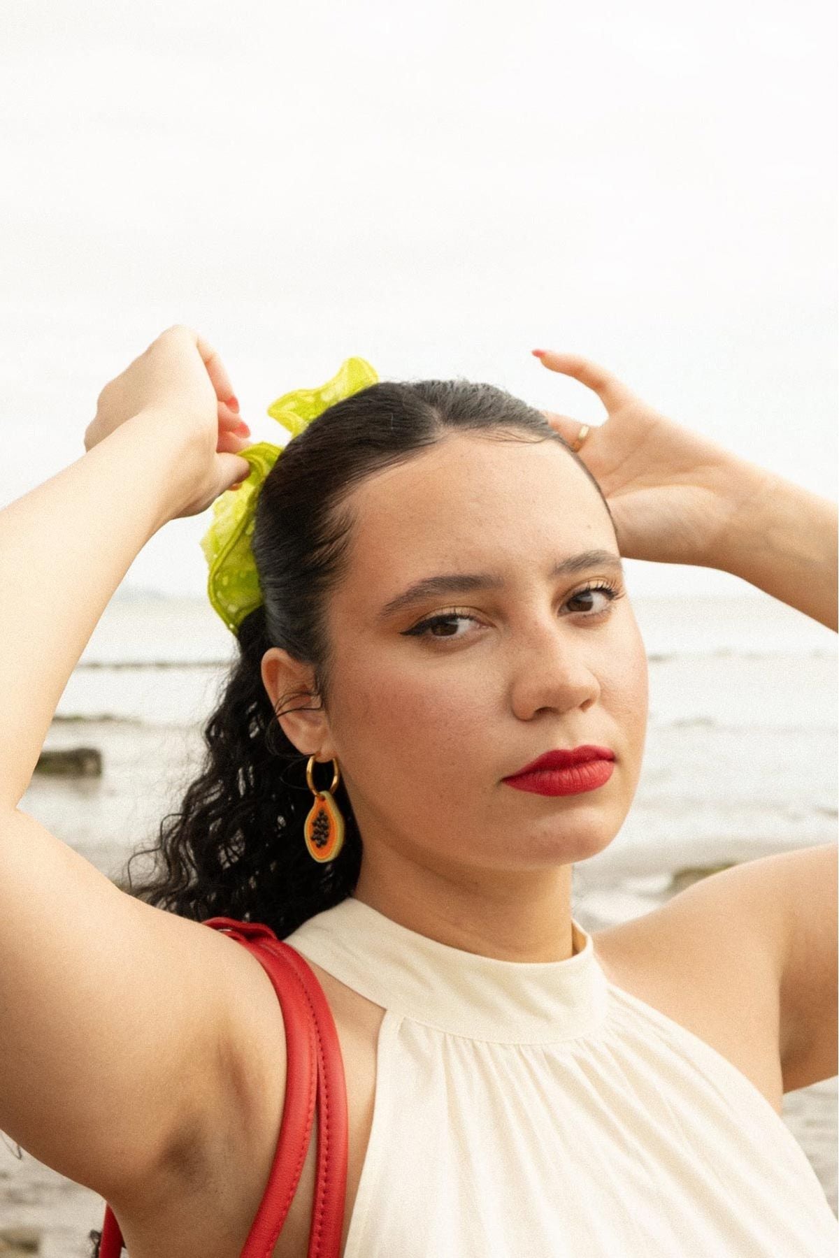 Papaya Fruit Hoop Earrings in 14ct Gold Filled — Urban Wild