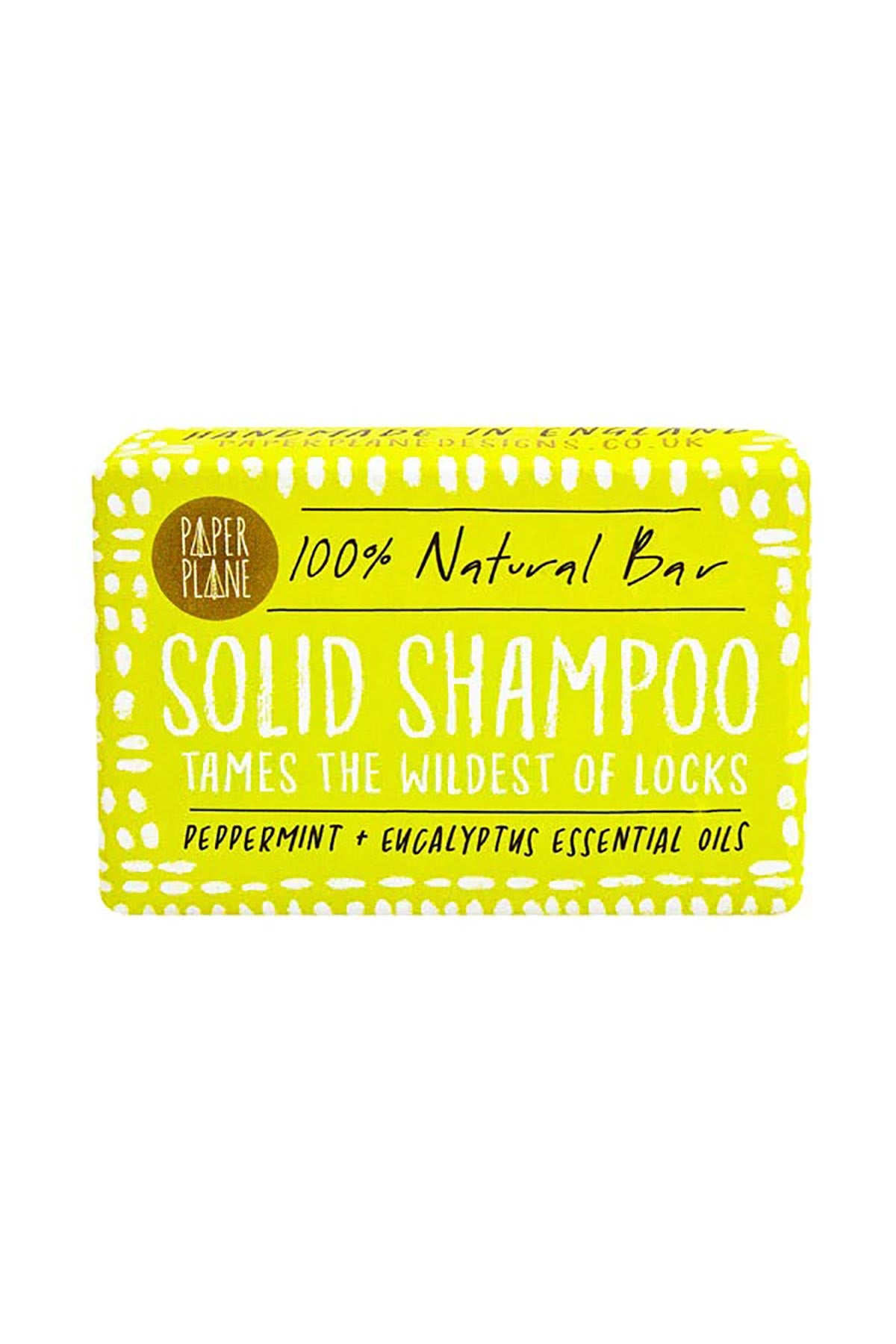 Paper Plane 100% natural peppermint eucalyptus solid shampoo bar front pack — Urban Wild