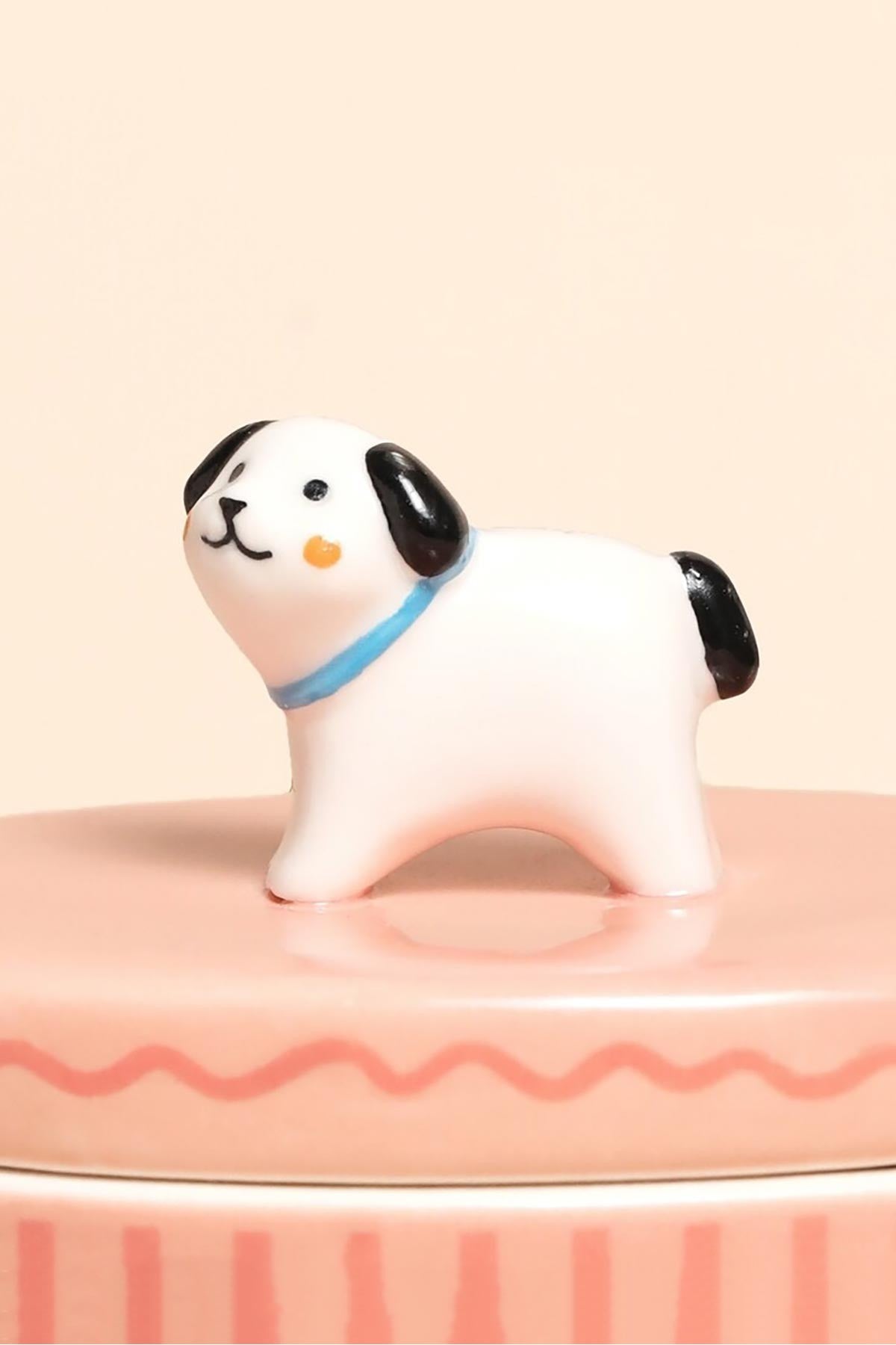 Pink Oval Ceramic Dog Trinket Pot — Urban Wild