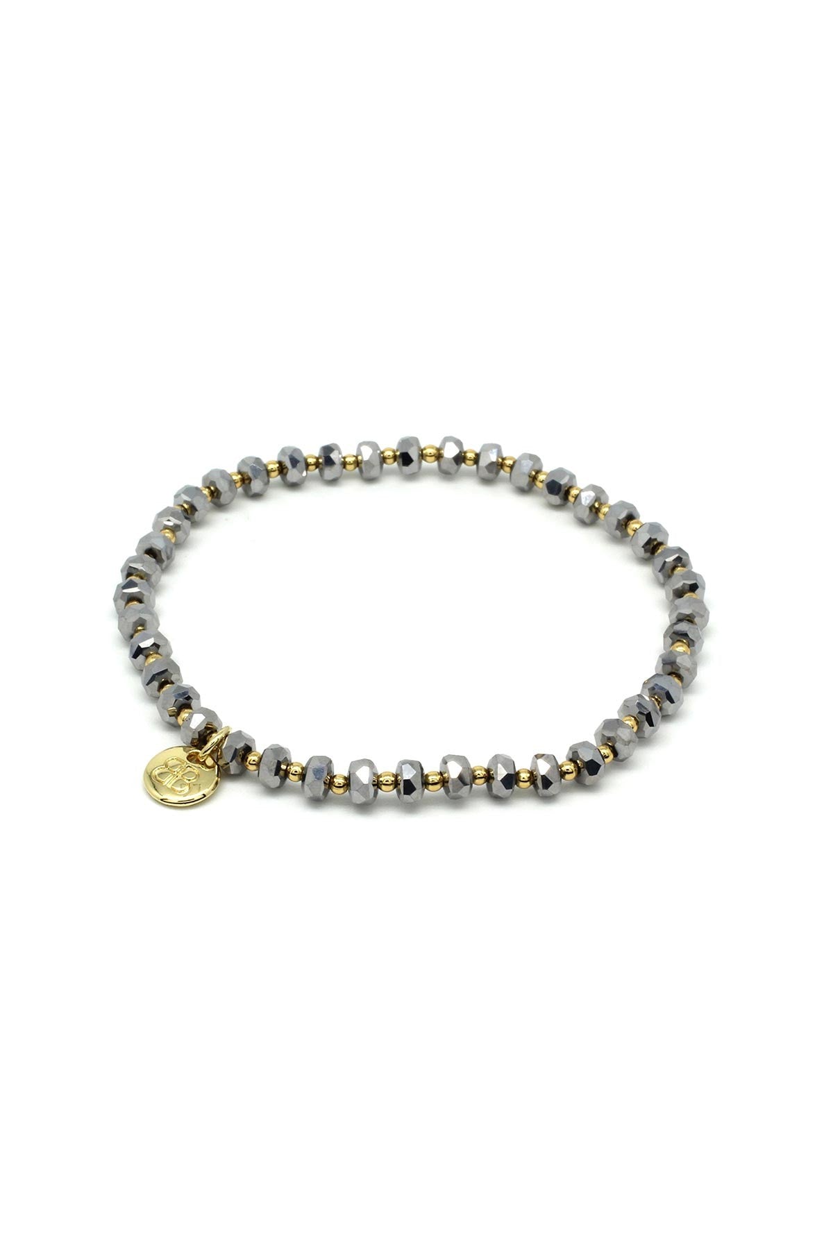 Prunus Slate & Gold Crystal Stretch Bracelet — Urban Wild