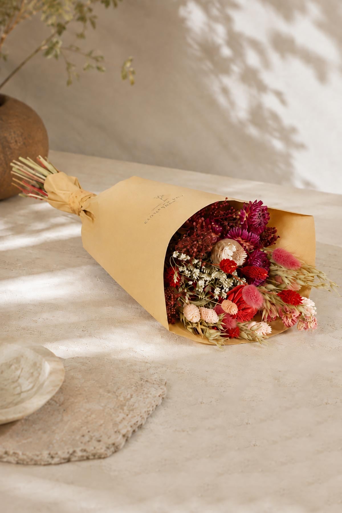 Red Allure Dried Flower Field Bouquet — Urban Wild