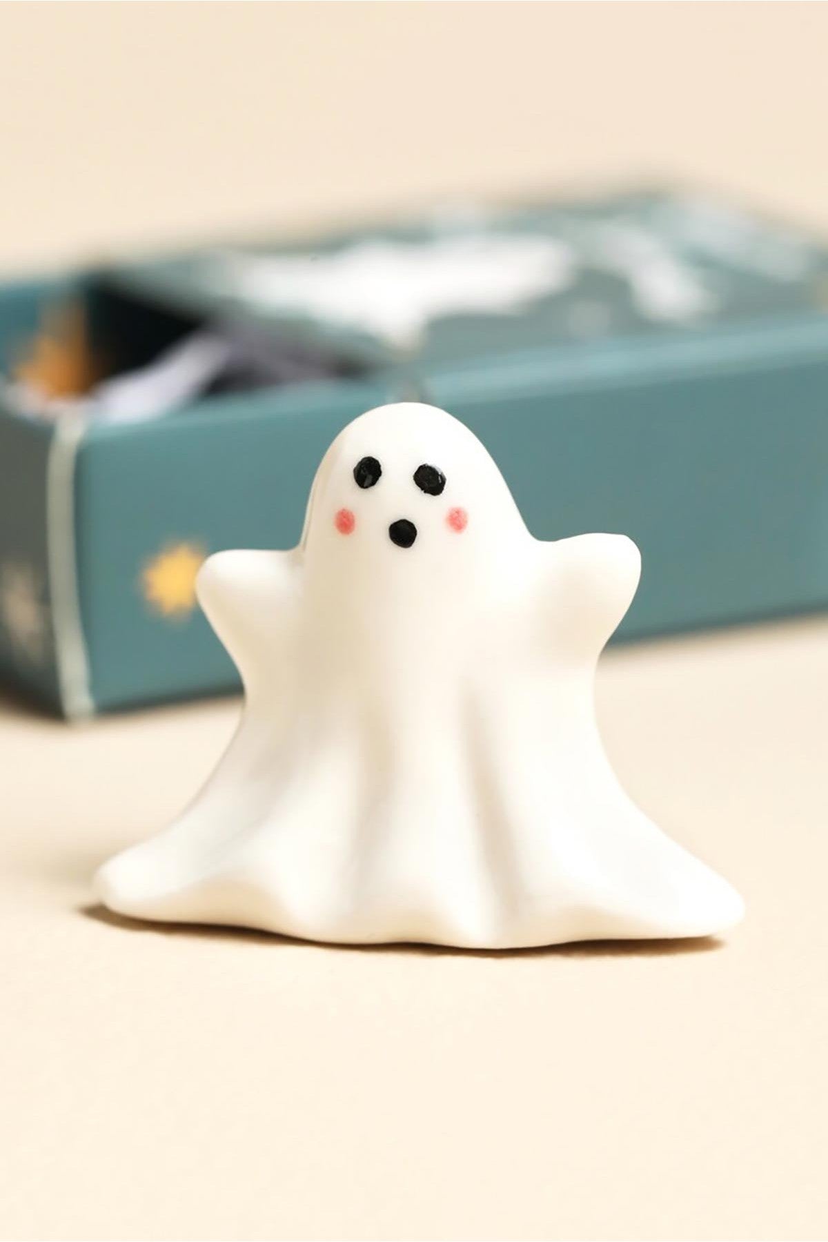 Tiny Matchbox Ceramic Ghost Token — Urban Wild