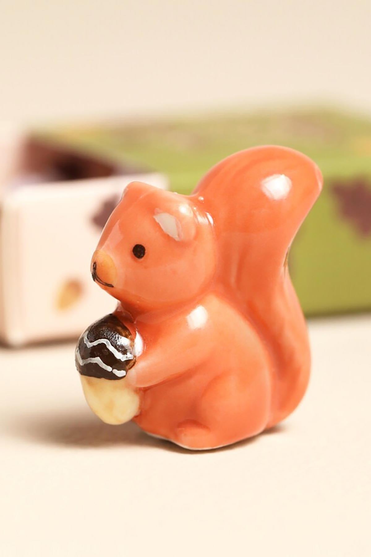 Tiny Matchbox Ceramic Squirrel Token — Urban Wild