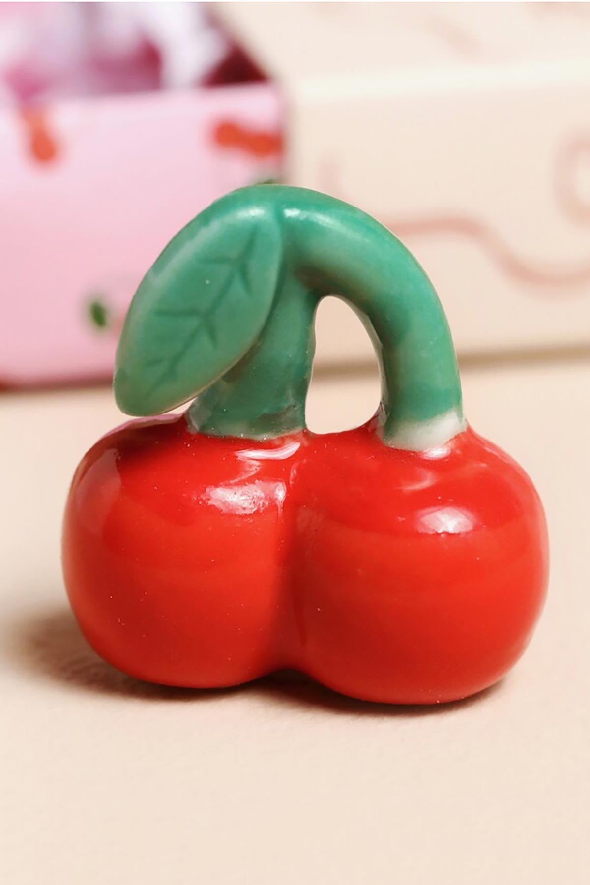 Tiny Matchbox Ceramic Cherry Token — Urban Wild