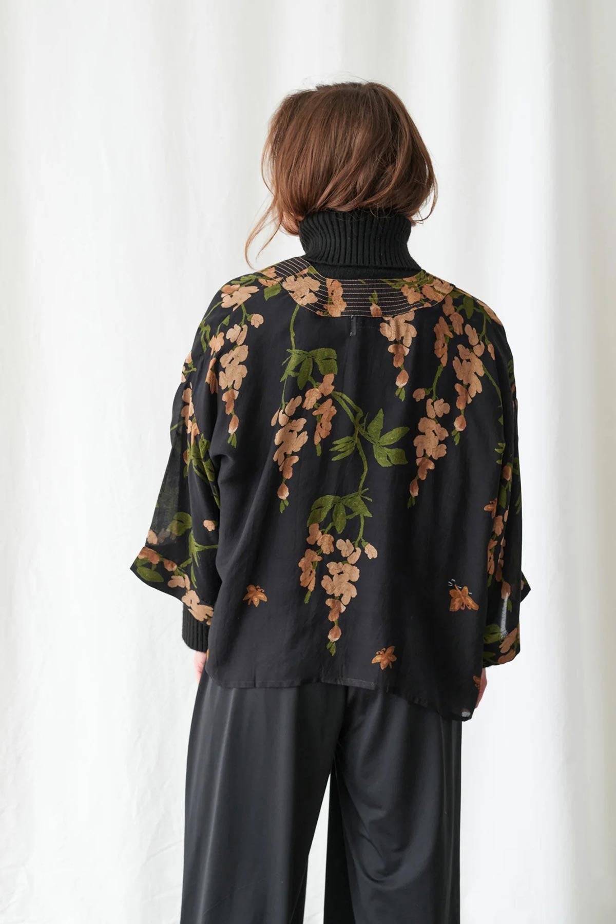Wisteria Black Kimono — Urban Wild