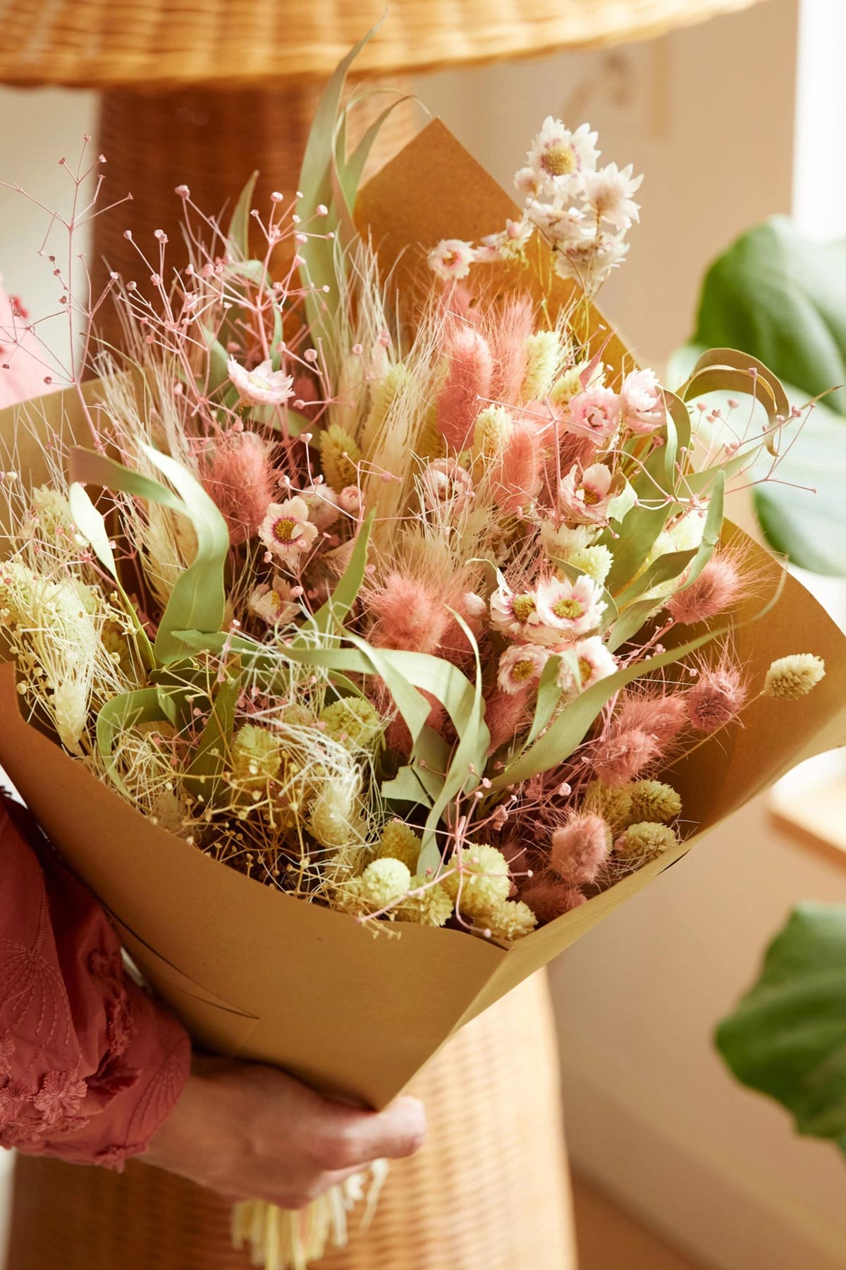 Blush dried flowers bouquet by Wildflowers By Floriette