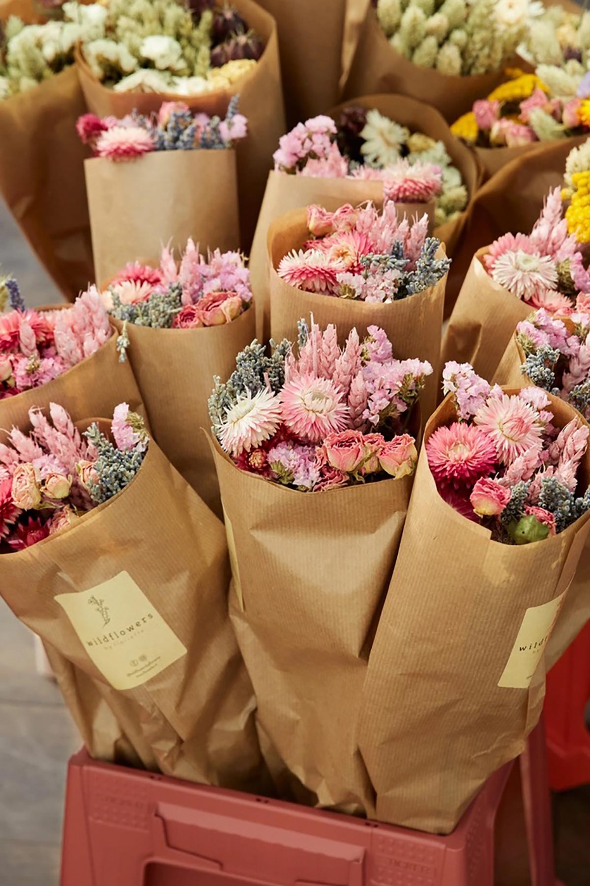 Pink Market More dried flowers bouquet