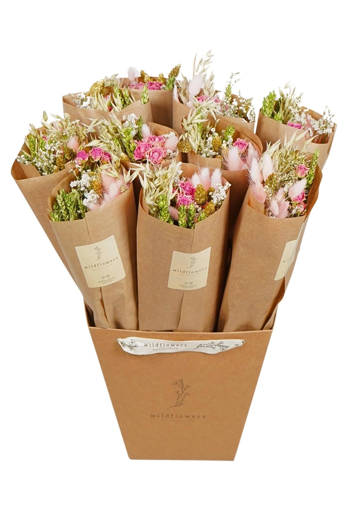 Elegant dried floral arrangement pink