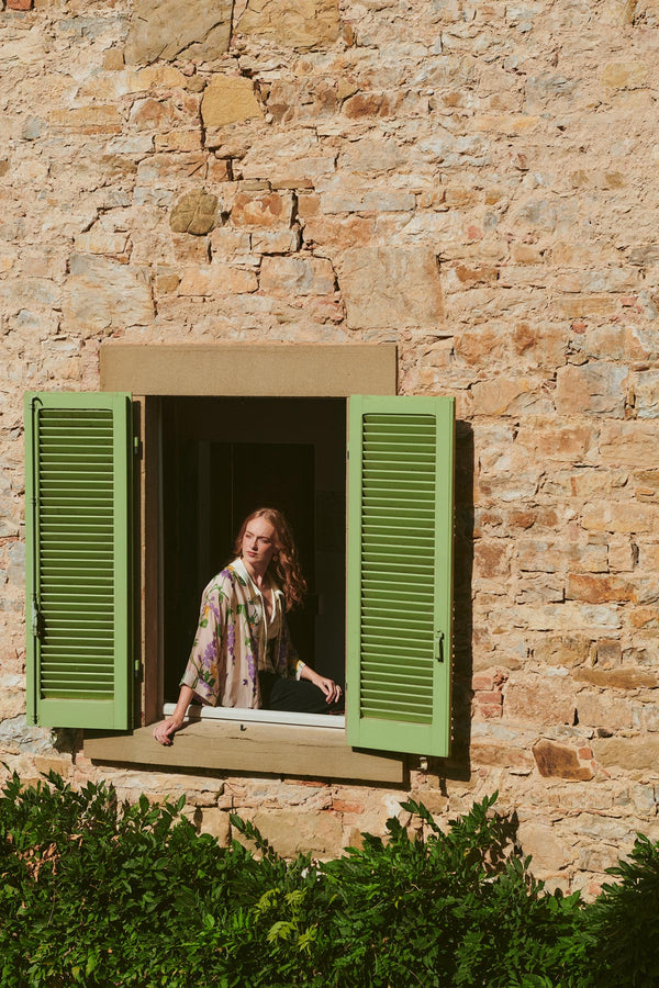 Wisteria Lilac kimono by One Hundred Stars at Urban Wild